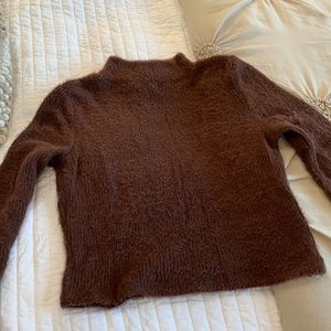 Zara crop fuzzy sweater